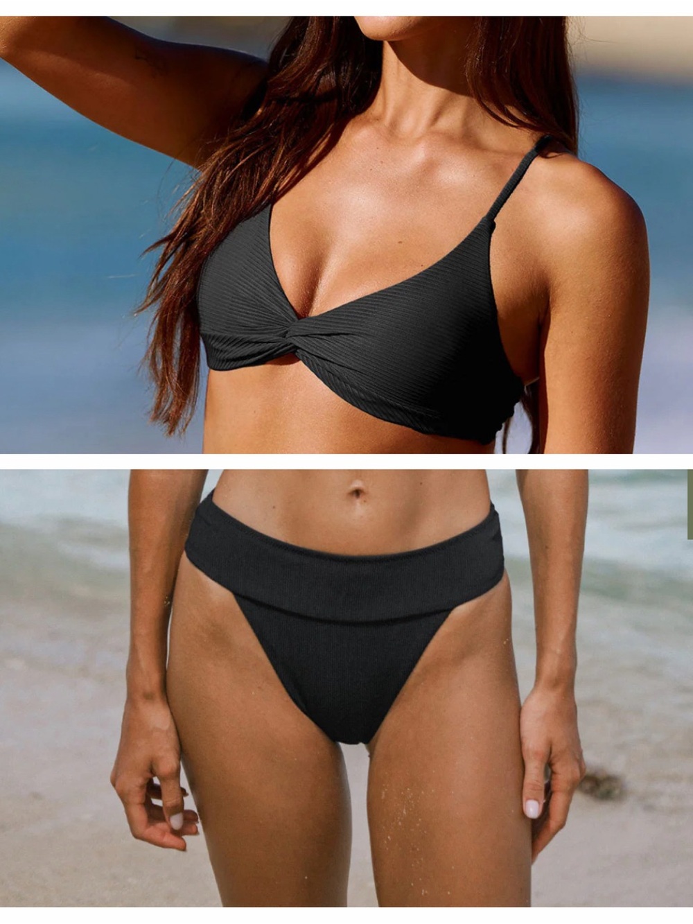 New With Tags Berlook Ribbed Twist Top and Ribbed Wide Band Bottoms Size Small